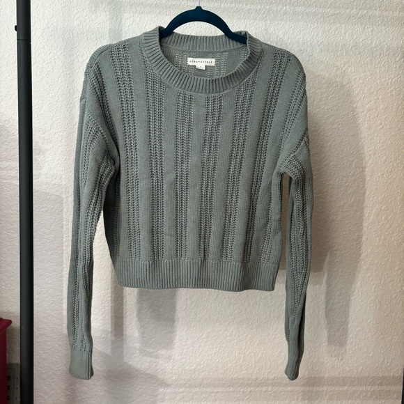 Aeropostale Sweaters - Aeropostale Sage Green Cropped Sweater. Women’s Size S. Long sleeve